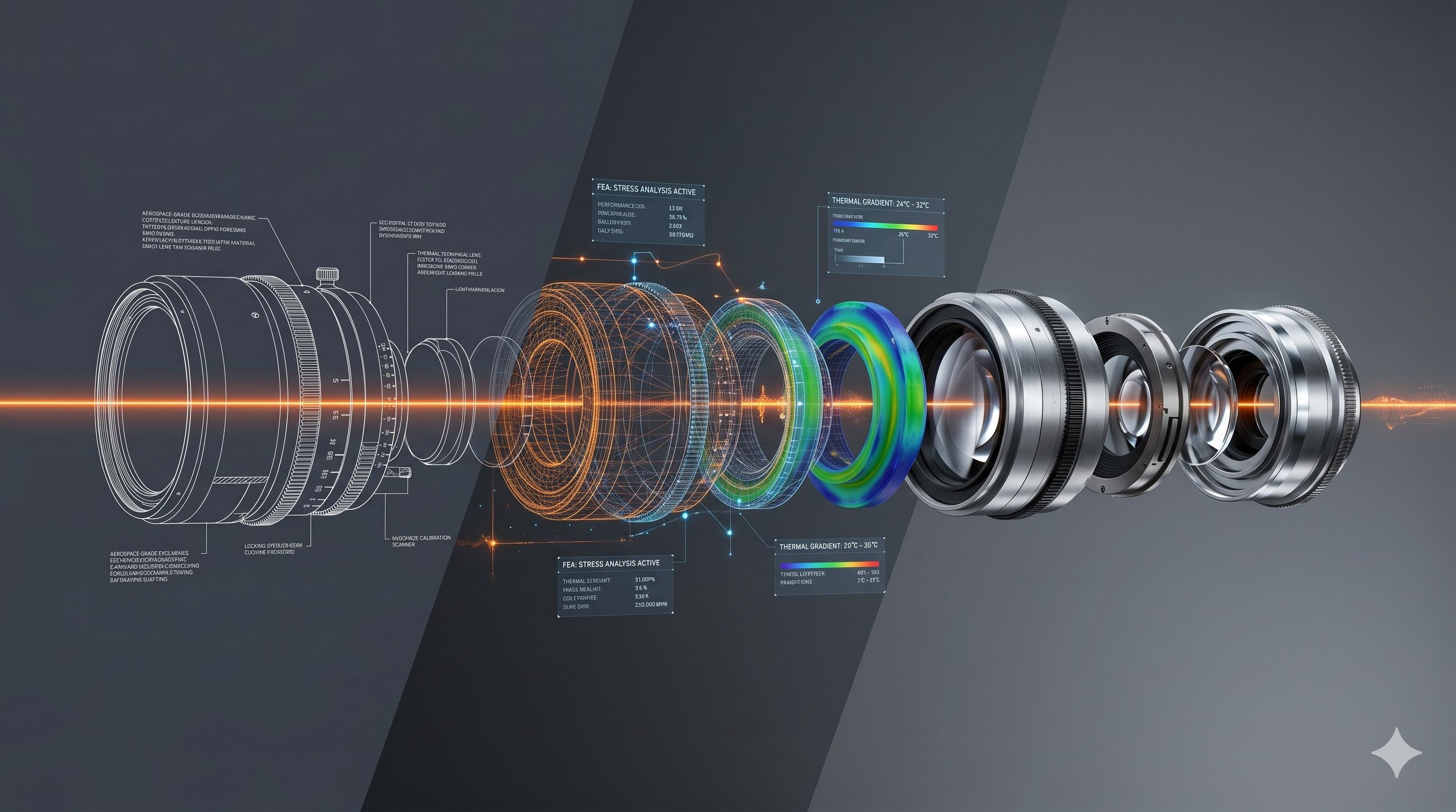 Precision opto-mechanical assembly with aerospace-grade housing